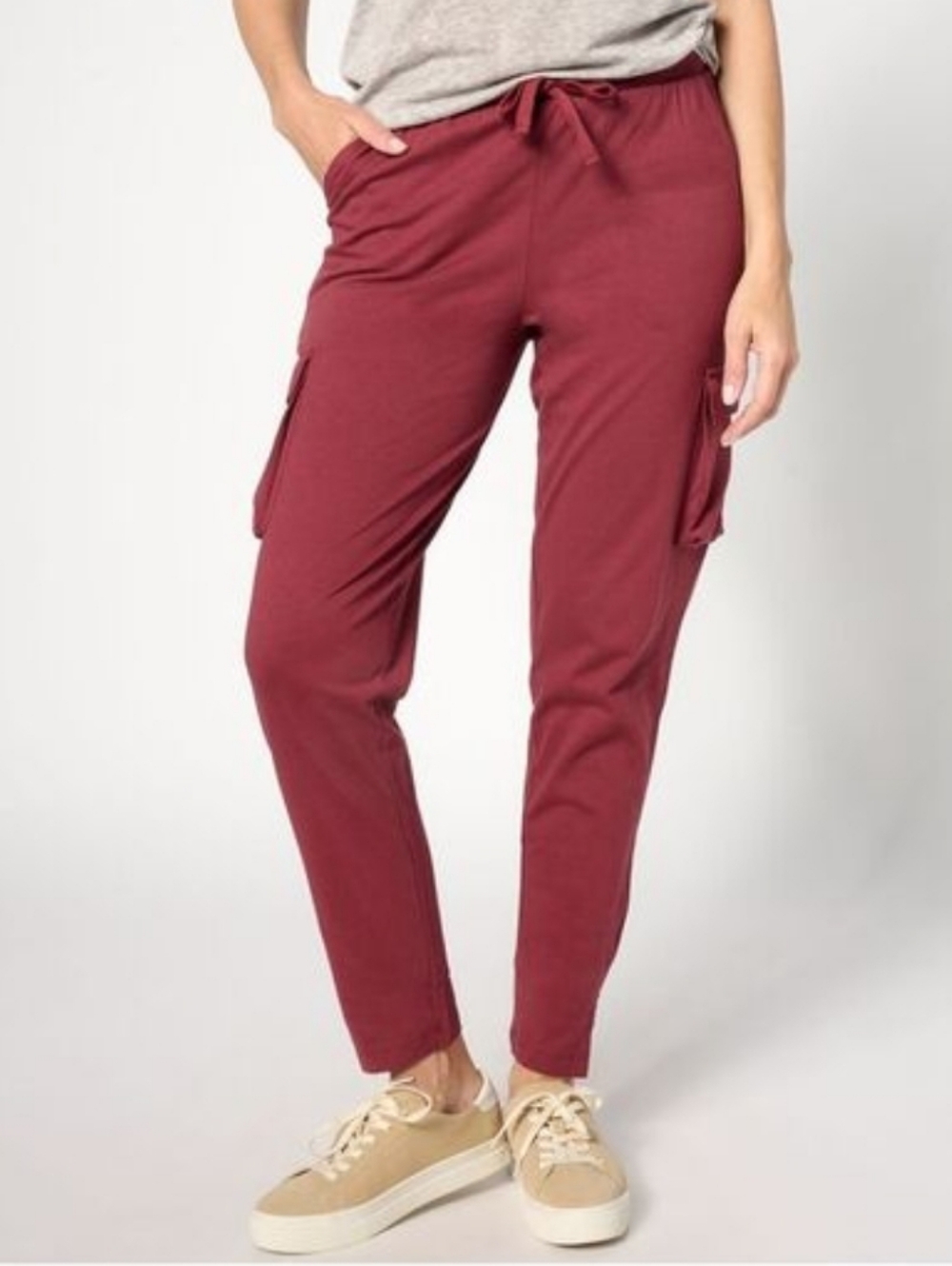 Koolaburra By Ugg Pull On Cargo Tapered Leg Jersey Knit Pant